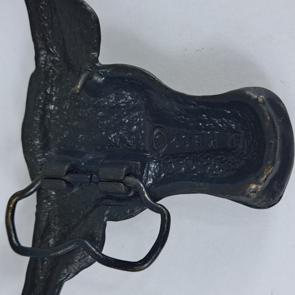 VIintage 70's MBCI steer longhorn cow western cowboy brass belt buckle - Picture 4 of 4